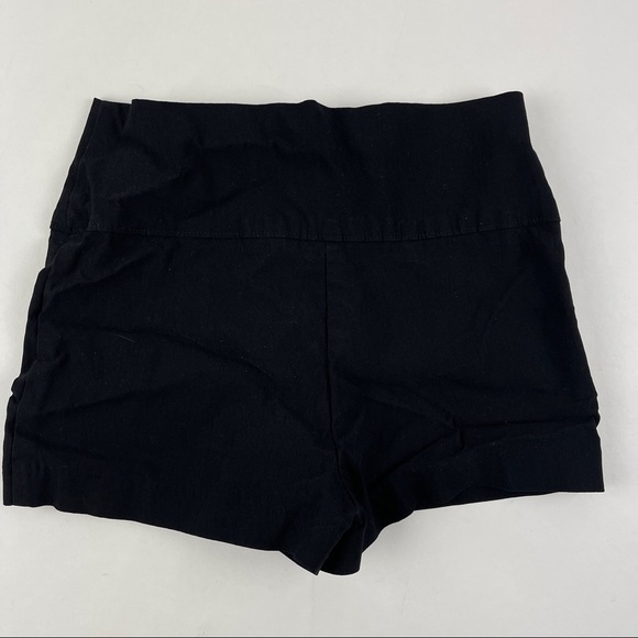 Charlotte Russe Shorts Womens Juniors Medium Black 3 Button Zip - Picture 4 of 6
